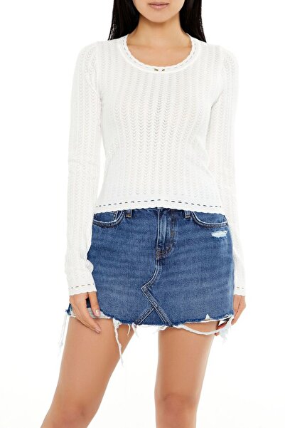 Forever 21 Pointelle Gül Detaylı Kazak