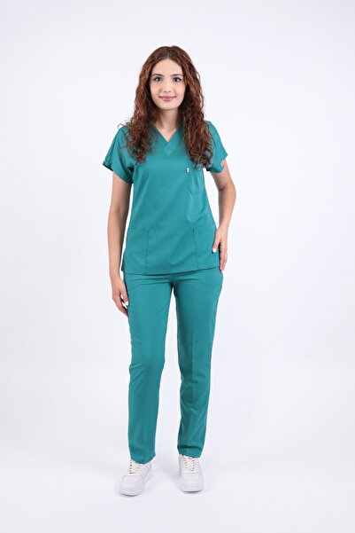 LITTE زي طبي موحد للجنسين من الليكرا للممرضات والأطباء، قماش مقاوم للعرق، زي ...