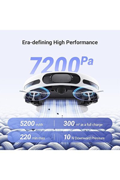 EZVIZ RS20 Pro Robot Vacuum Cleaner Auto All in One Station, 7200Pa, Hot Water Mop Washing, Hot Wind Self