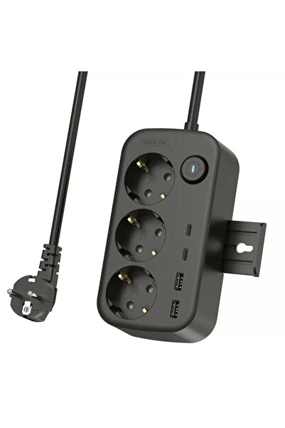 asua Isı Dayanıklı Duvar Askılı Telefon Tutucu 3'lü Priz 2xUSB 2xType-C Çıkış...