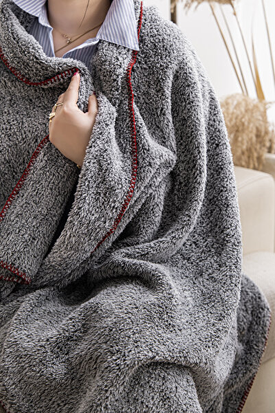 True Home Welsoft Çoban Dikişli Tv Battaniyesi 110x170cmn