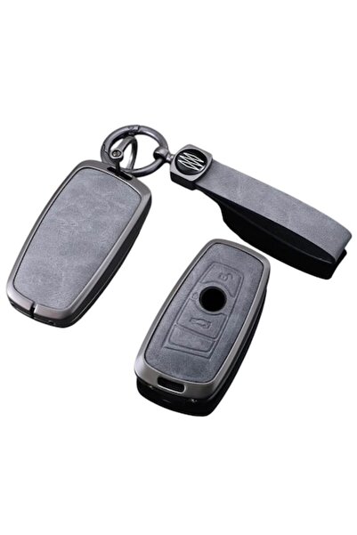 Xentech Light Carcasa cheie auto din aliaj plus breloc piele ecologica compatibil BMW 520 F10 F30 F18 118i 320i 1