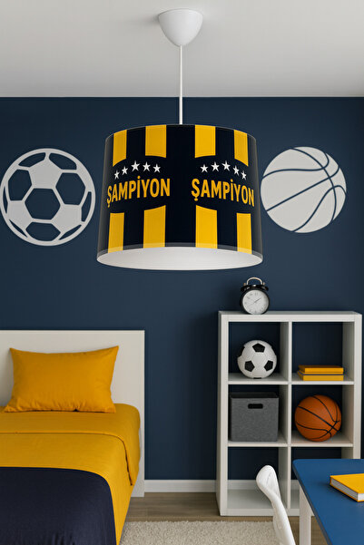 Bebişim Halı Taraftar Sarı Lacivert Sarkıt Avize