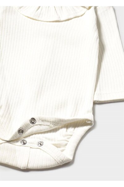 MAYORAL Baby Girl Ruffled Bodysuit Ecru 2721