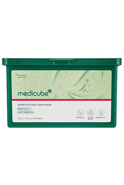 Medicube Super Cica Soothing Facial Mask, Soothing, Sheet Mask, For Face, 30 pcs, 350 g