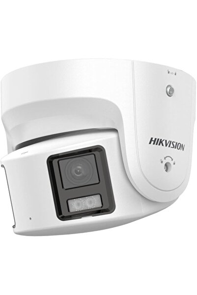 Hikvision كاميرا DS-2CD2387G2P-LSU/SL ColorVu 8MP Panoramic Turret IP، عدسة ثابتة 4 مم، لون أبيض