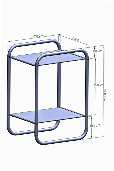 DEKOPRATİK Odessa Yan Sehpa - Siyah Metal Modern Yan Sehpa Füme Camlı – Şık Salon Sehpası