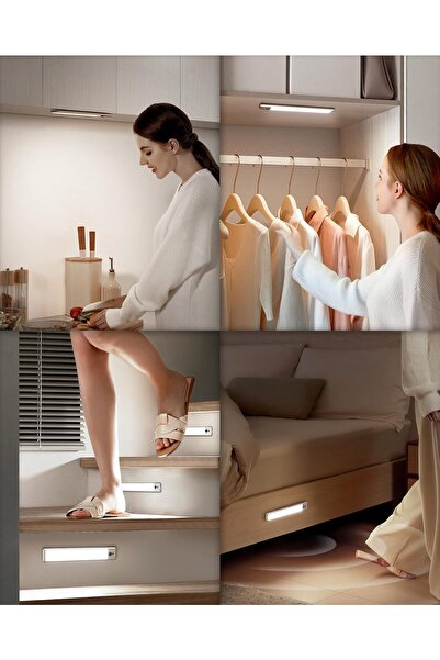 EZVALO 5 x Rechargeable Indoor LED Light with Motion Sensor, 23 cm LED Kitchen Light with Wireless R