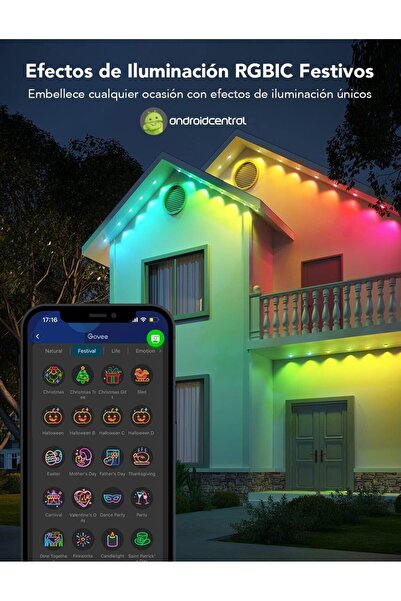 Govee Permanent Outdoor Lights, 30M with 72 LED Smart Eaves RGBIC
