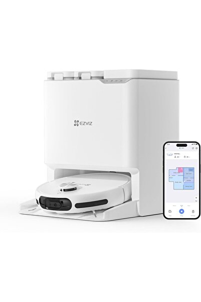 EZVIZ RS20 Pro Robot Vacuum Cleaner Auto All in One Station, 7200Pa, Hot Water Mop Washing, Hot Wind Self