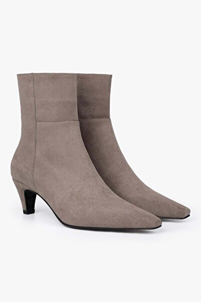 Shoeberry Γυναικείες μπότες με κοντό τακούνι Noria Mink Suede