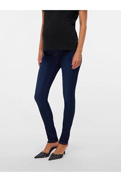 Mama Licious Umstandsjeans mit Slim Fit Skinny Fit Mittlere Taille Jeans