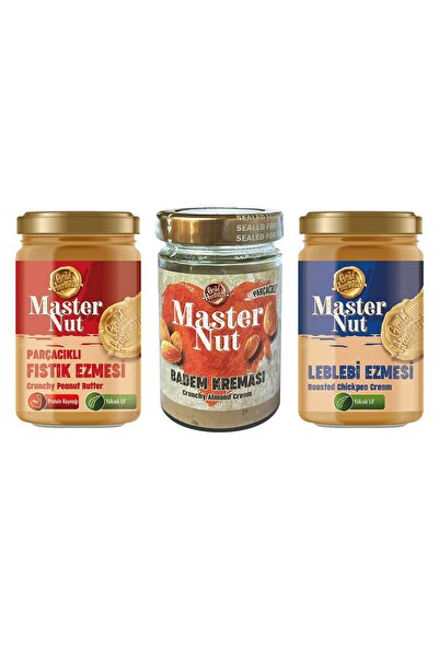 Master Nut Fıstık Ezm - Leblebi Ezm. ve Badem Kreması 3 lü Karma Paket