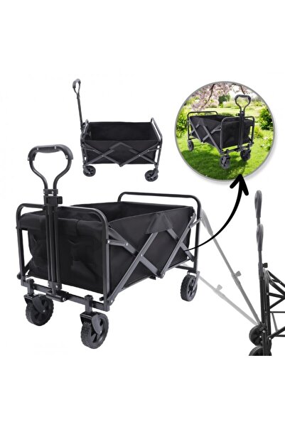 ECARLA Záhradný vozík na prepravu, skladací, kovový, čierny, JollyMag, AR07CZ...