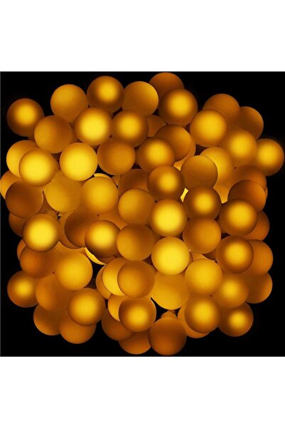 Optim Solution Garden ball light string, 7.5 m, 50 LEDs, battery-powered, yellow