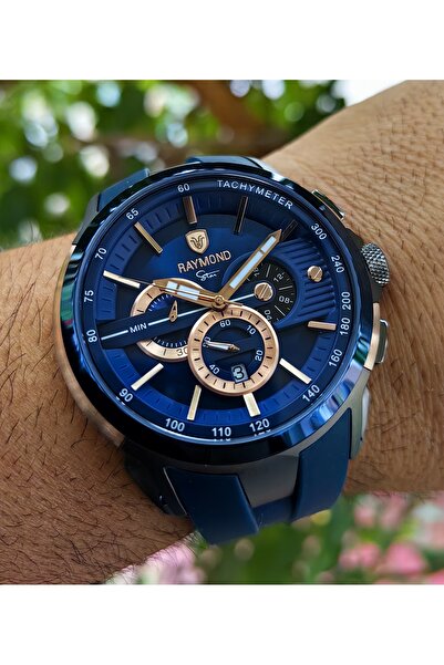 Raymond Raymondstar Series Navy Blue Silicone Cord Men's Wristwatch