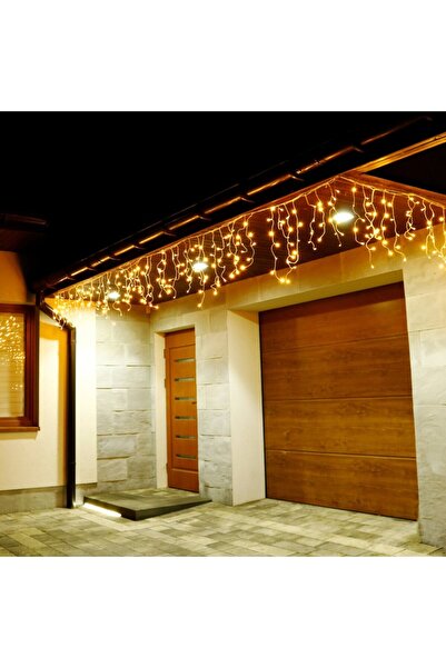 Optim Solution Ghirlandă luminoasă tip perdea 500 LED-uri, 20m, interior/exterior, galbenă, cu telecomandă