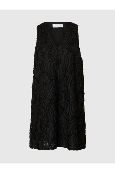 Selected Femme Midikleid V-Ausschnitt