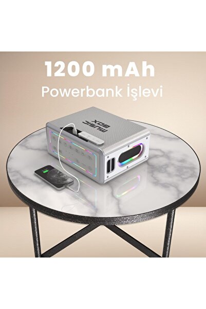 HiFuture Musicbox 100W, Portable Bluetooth Speaker with Dual Wireless Microphones - Black