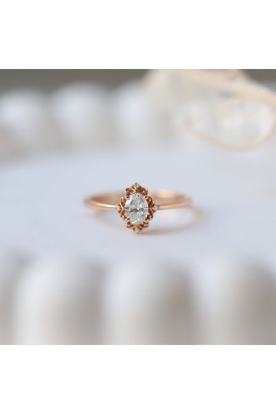 INZA mücevherat 0.42 CT Vintage Emma Tasarım Pırlanta Yüzük