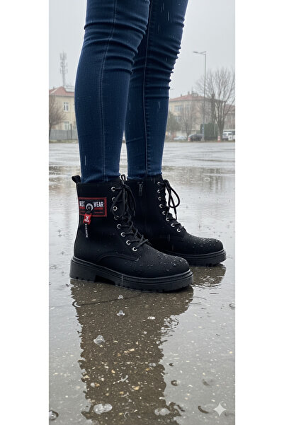 DB Cizme negre cusute rezistente la apă pentru femei