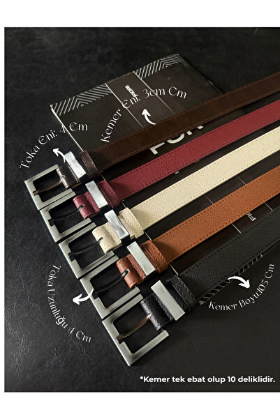 Fiori حزام نسائي بمشبك مربع مكون من 5 قطع، حزام للبنطلون، حزام للسترة، حزام للملابس