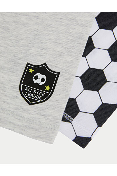 Marks & Spencer 5’li Pamuk Karışımlı Futbol Temalı Trunks (5–16 Yaş)