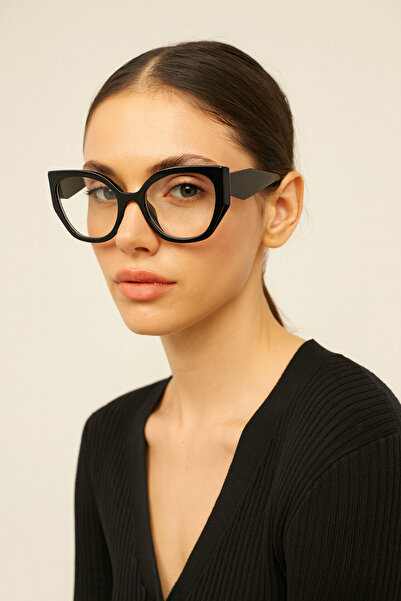 MACERATİ نظارات Divriğ Cat Eye للنساء ذات فلتر الضوء الأزرق وشاشة عرض زرقاء