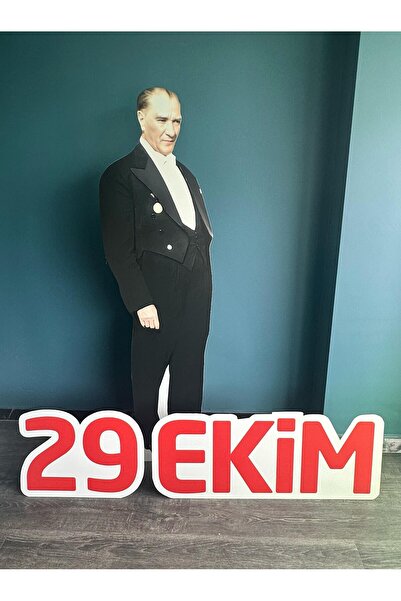 Dakik Maket Adam 29 Ekim Atatürk Maketi Ayaklı Smokinli Model ve Atatürk Yazı...