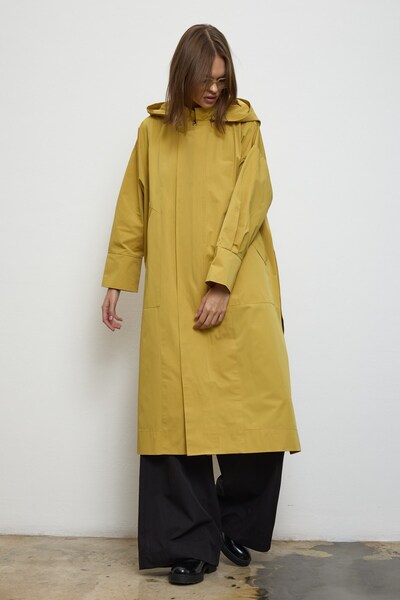 QANU Hooded Oversize Raincoat Yellow