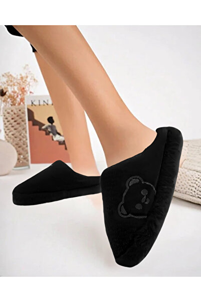 waykon شباشب منزلية مطرزة على شكل دمية دب