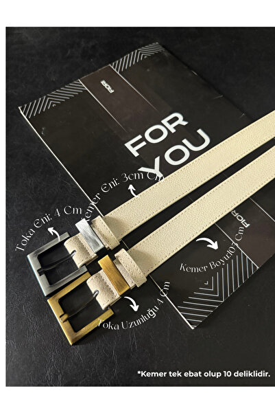 Fiori 2-компонентен колан за жени с квадратна катарама, колан за панталони, к...