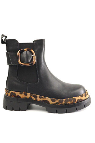 FEELİNG Women's boots ZPA881 N3369-BLACK/LEOPARD-40