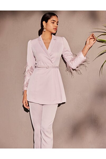 Kayra Tassel Detailed Suit-Light Lilac