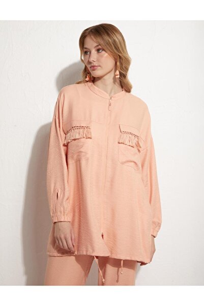 Kayra Tasseled Double Suit-Peach