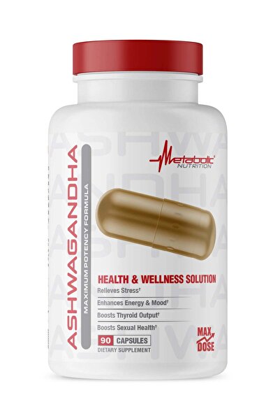 Metabolic Nutrition Ashwagandha Maximum Potency Formula 90 Vegan Capsules