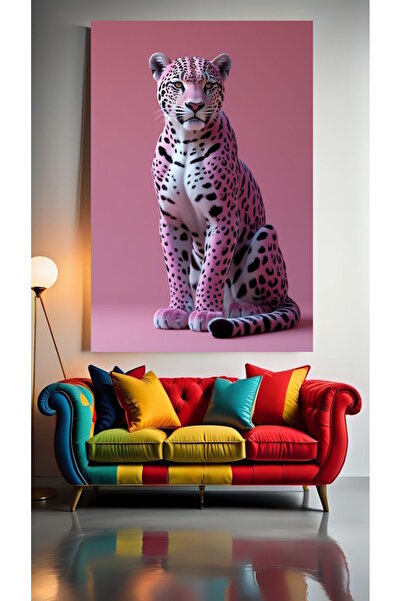 özkacar PEMBE KAPLAN 1 Ev Duvar Salon Güzellik Salonu Ofis Dükkan Dekarasyon ...