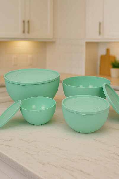 Melkan Home Set of 4 Bowls with Lids – Food Storage Containers – Airtight, Bpa-Free, Multi-Purpose Storage Containers