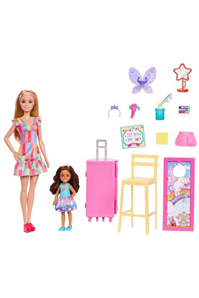 Barbie Karnaval Bebeği ve Yüz Boyama Oyun Seti JFL61