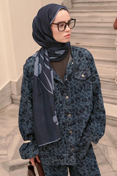 carell Τζιν μπουφάν με φλοράλ μονόγραμμα