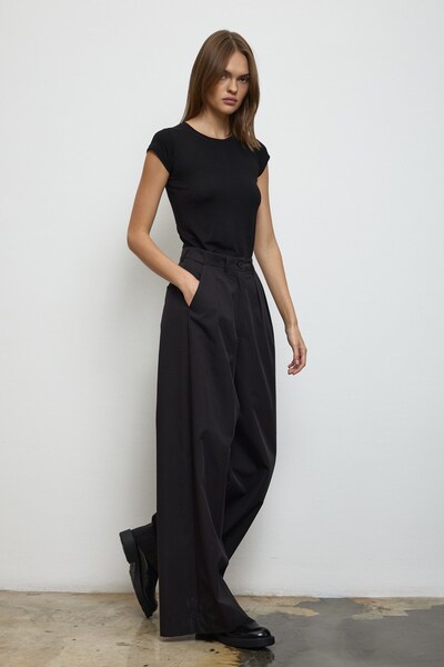 QANU Cotton Palazzo Pants black