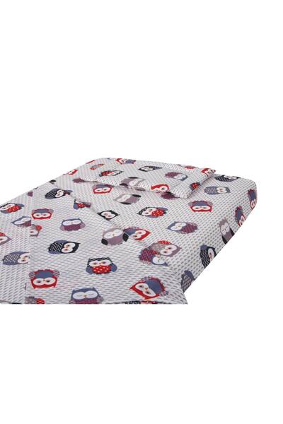 Somnart Lenjerie Patut Bebe,, Cearceaf Pat 60X120X10 Cu Elastic, Cearceaf Pilota 80X110, Perna Joasa 20X35,