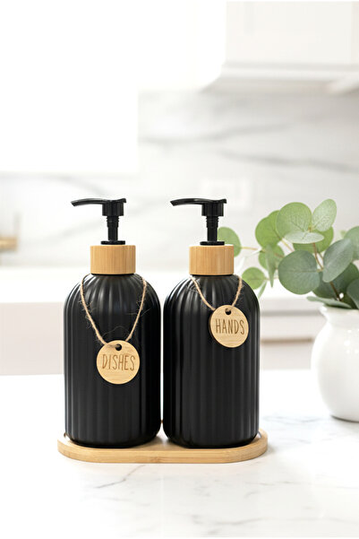 FH finehome Sorano 2'li Standlı Çzigili Sıvı Sabunluk