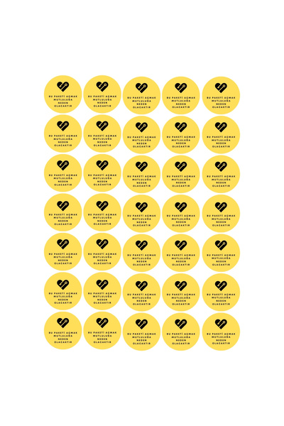 Bimotif Paketlemeye özel 350 adet sticker, Bu paketi açmak mutluluğa neden ol...