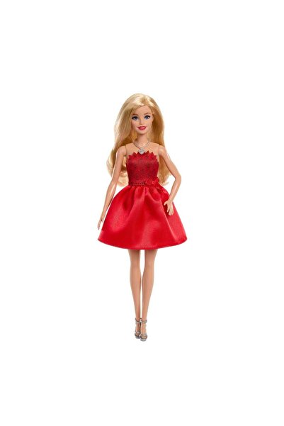 Barbie ® Mattel 80. Yıl Dönümü® Bebeği Yakut kırmızısı elbisesi ile koleksiyo...