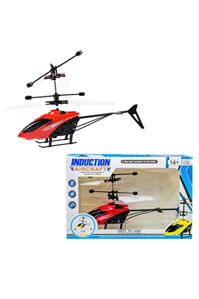 dalimag Elicopter zburător cu senzor de inducție, roșu/negru