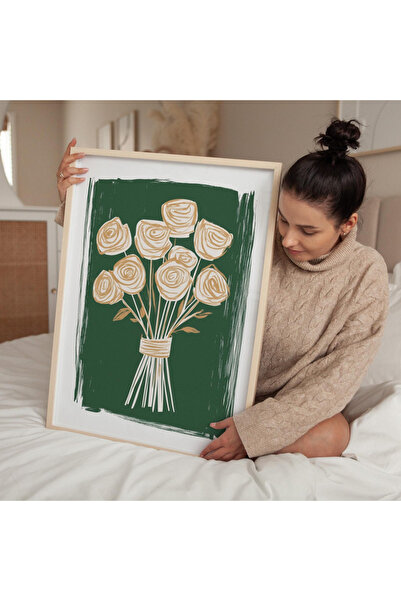 Tuba Decor Tablo dintr-o singură bucată cu rame din lemn pentru sufragerie, sufragerie, bucătărie