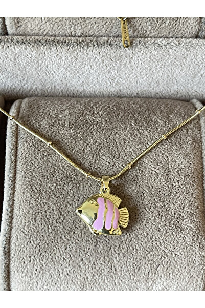 Rupen Kraft 316 L Surgical Steel Enamel Lucky Fish Steel Necklace