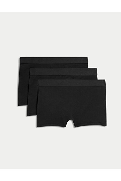 Marks & Spencer 3'lü Pamuk Karışımlı Boxer Şort (6-16 Yaş)