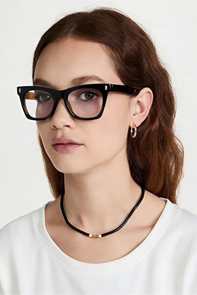 MACERATİ نظارات Urıs ذات الإطار الأسود على شكل عين القطة مع فلتر الضوء الأزرق